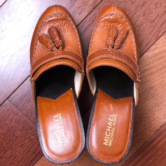 NIB Michael Kors Leather Mules - Picture 2 of 4